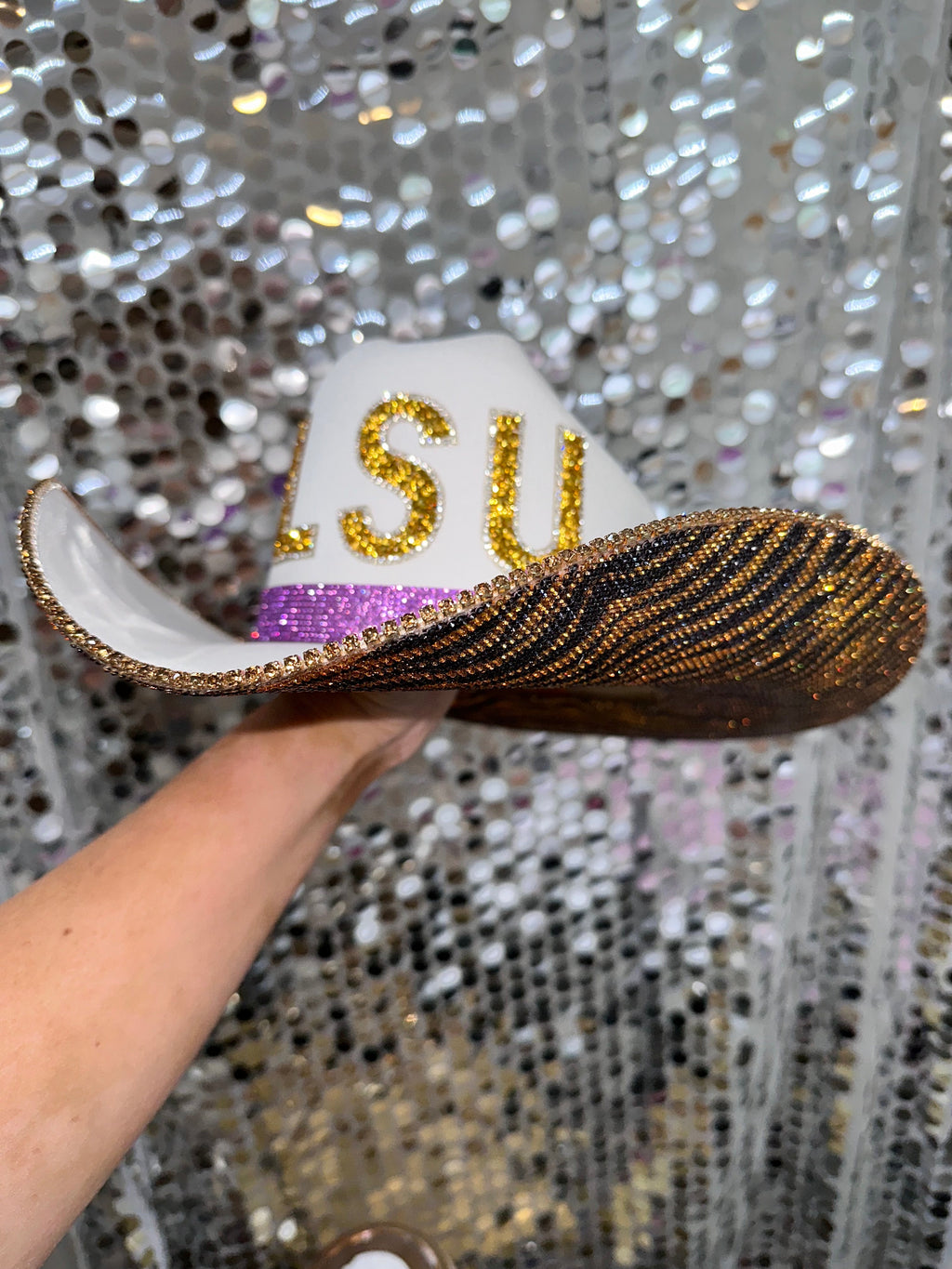 LSU Tiger Print Hat Sporty Maximalist Game Day Cap