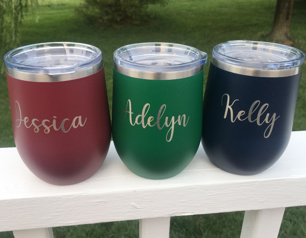 Personalized Engraved Steel Wine Tumbler