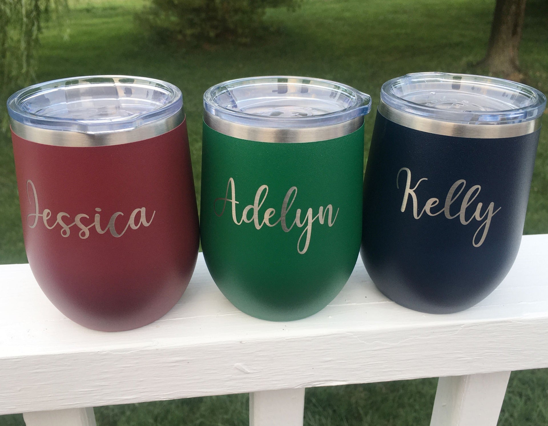 Personalized Engraved Steel Wine Tumbler