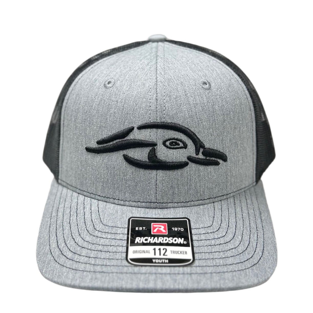 Youth 112Y AFW Duck Logo Hat - Heather Grey & Black Mesh