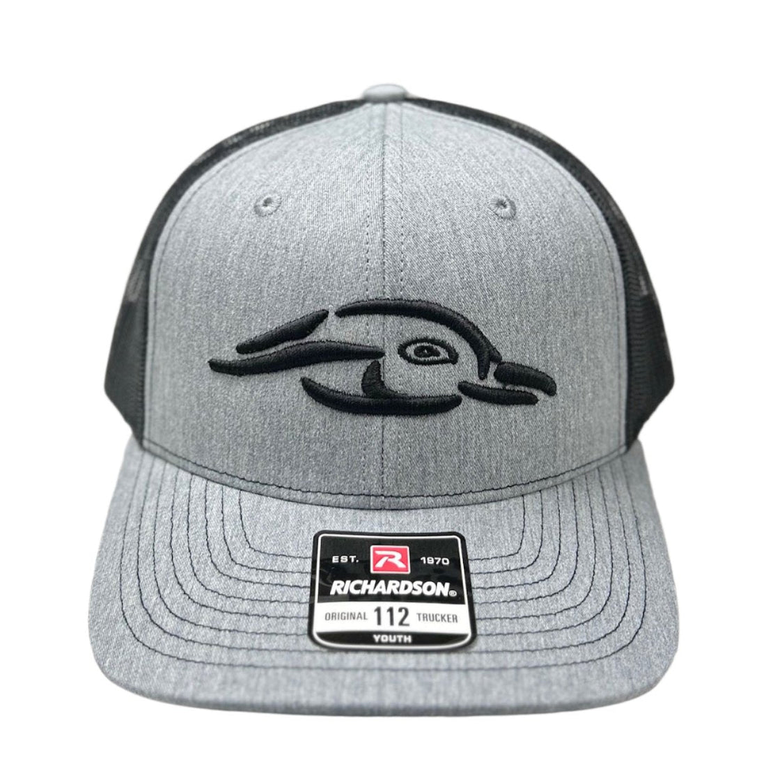 Youth 112Y AFW Duck Logo Hat - Heather Grey & Black Mesh