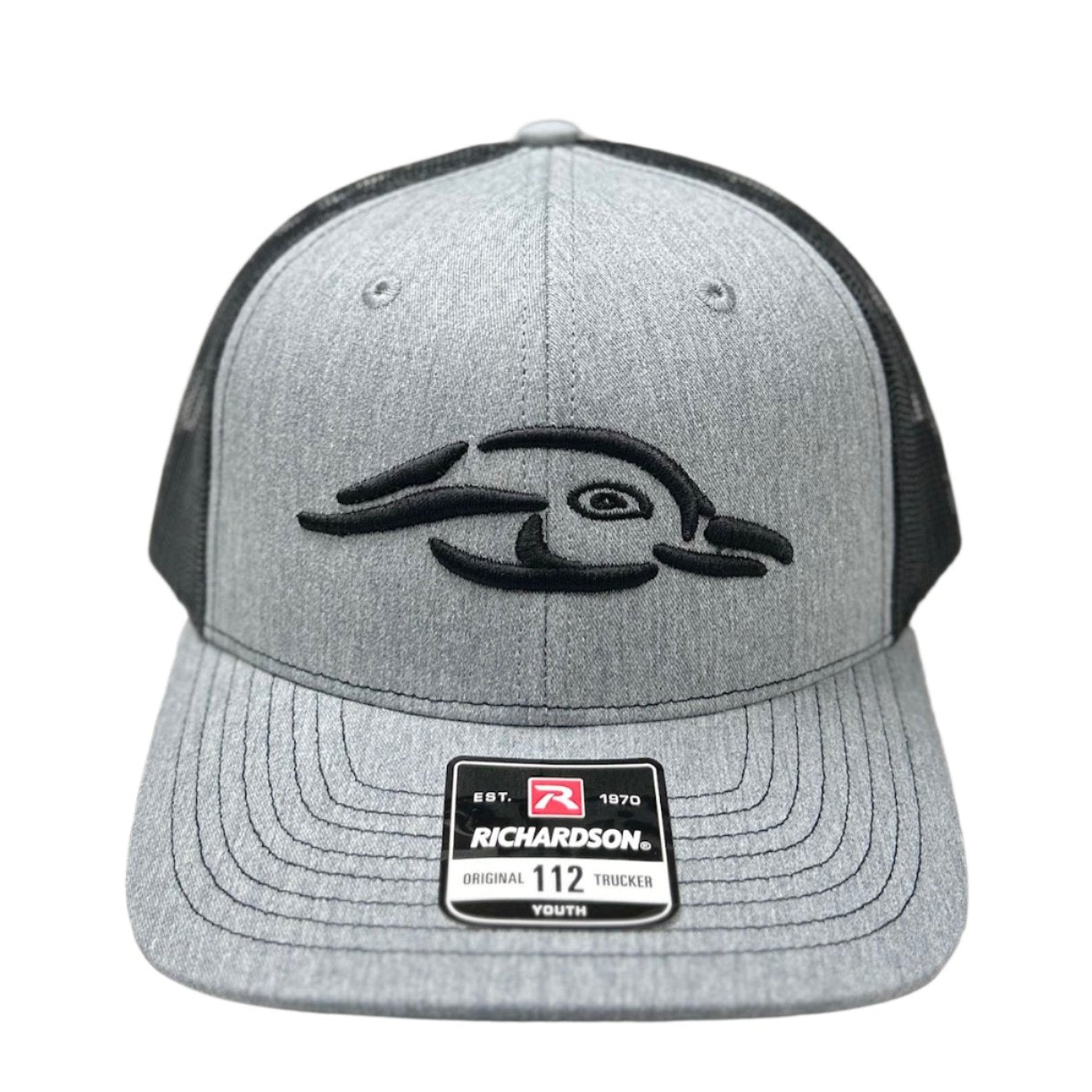 Youth 112Y AFW Duck Logo Hat - Heather Grey & Black Mesh