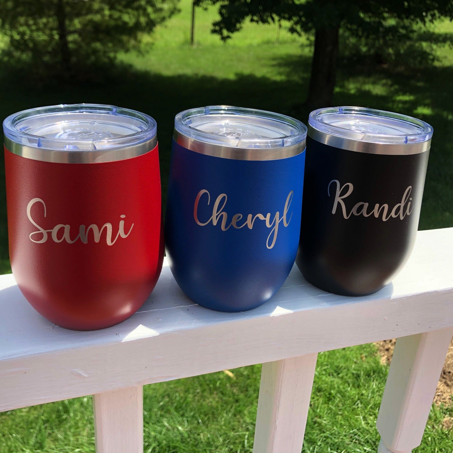 Personalized Engraved Steel Wine Tumbler