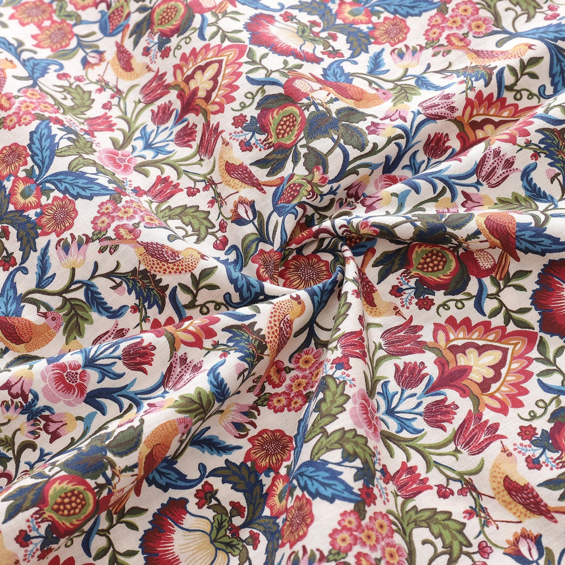 Men's Vintage Botanical Print Cotton Short Sleeve Hawaiian Shirt