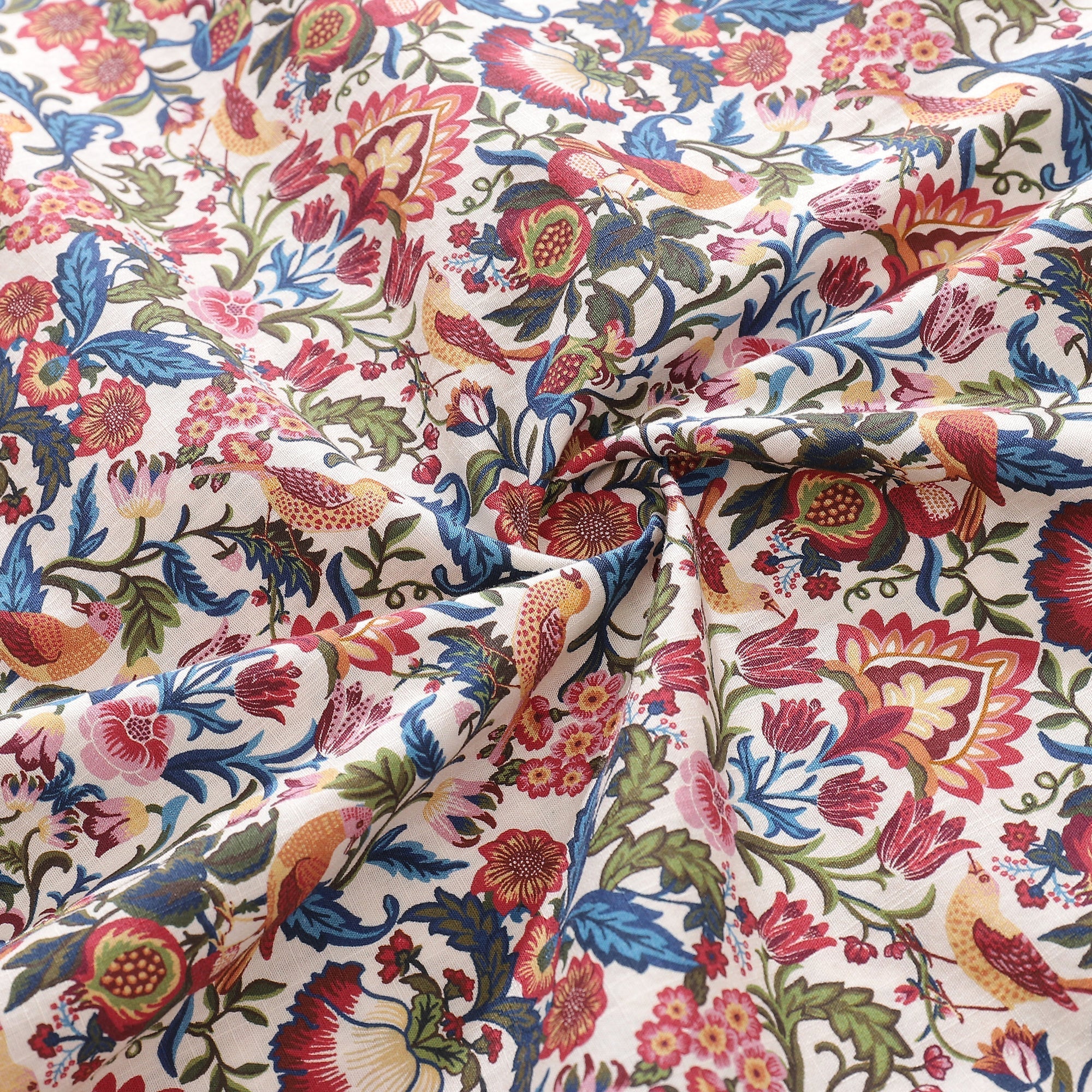 Men's Vintage Botanical Print Cotton Short Sleeve Hawaiian Shirt