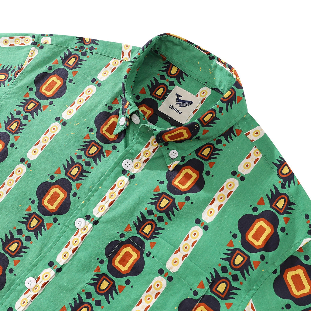 Men's 1970s Vintage Style Nation of the South Print Shirt