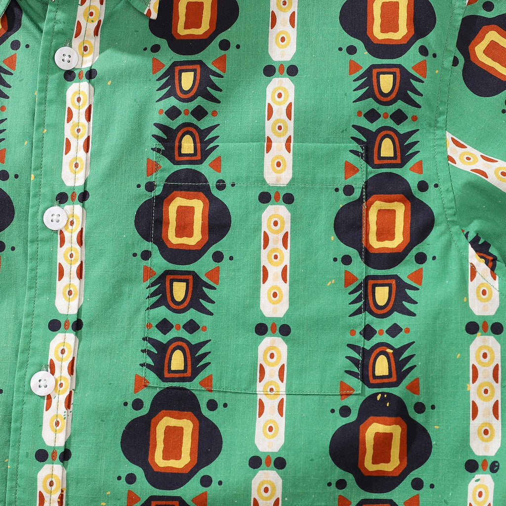 Men's 1970s Vintage Style Nation of the South Print Shirt