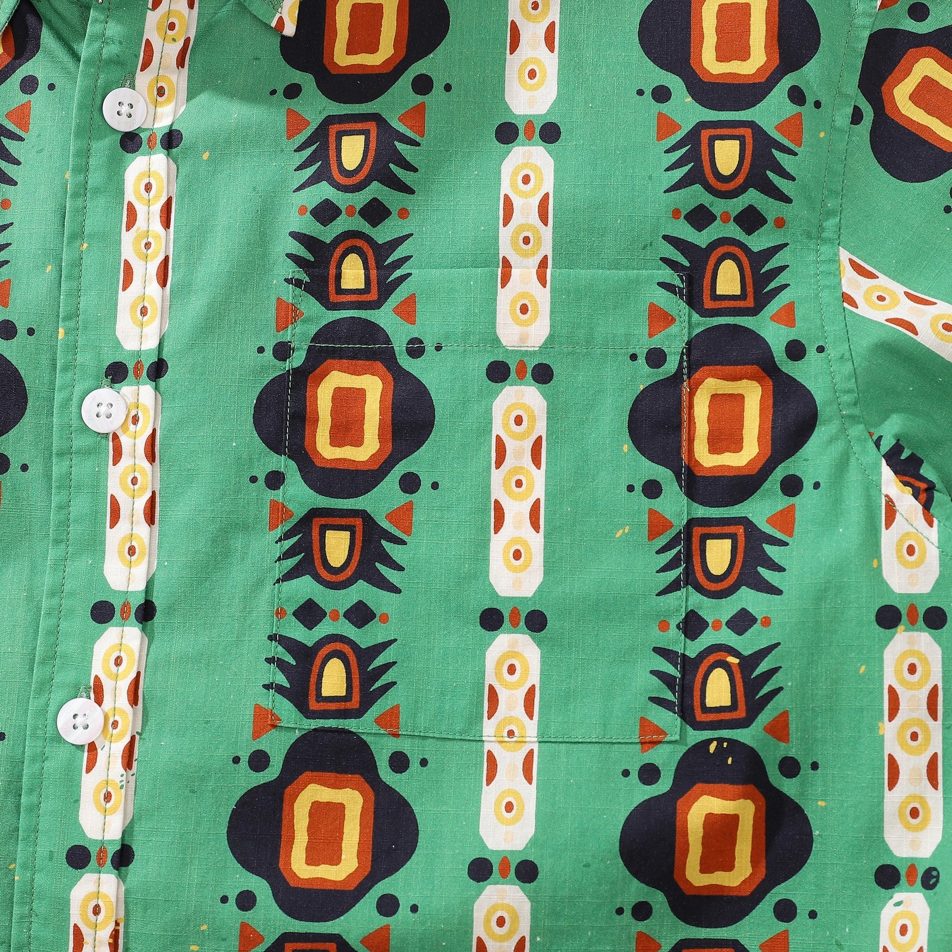 Men's 1970s Vintage Style Nation of the South Print Shirt