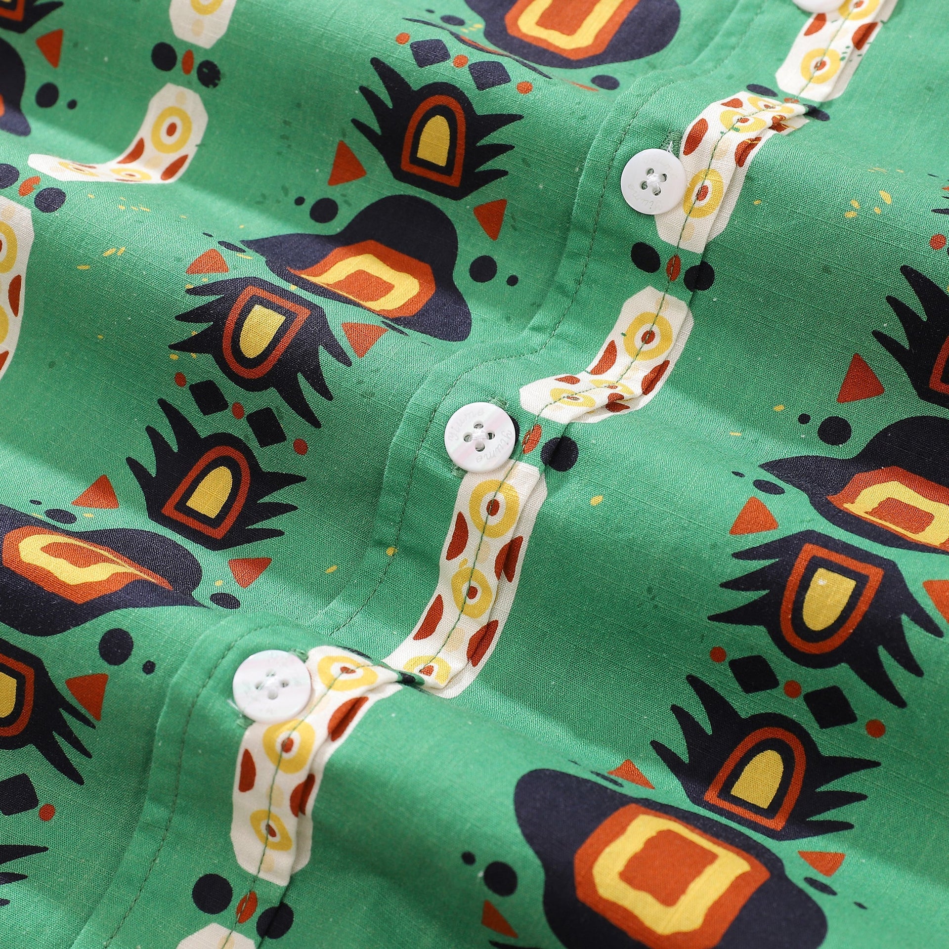 Men's 1970s Vintage Style Nation of the South Print Shirt