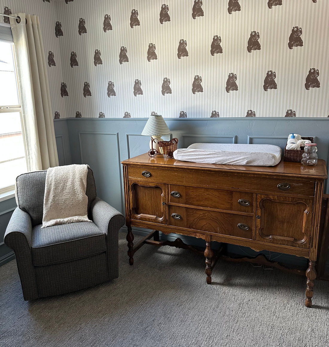 Theodore Whimsical Animal Print Wallpaper in White and Brown