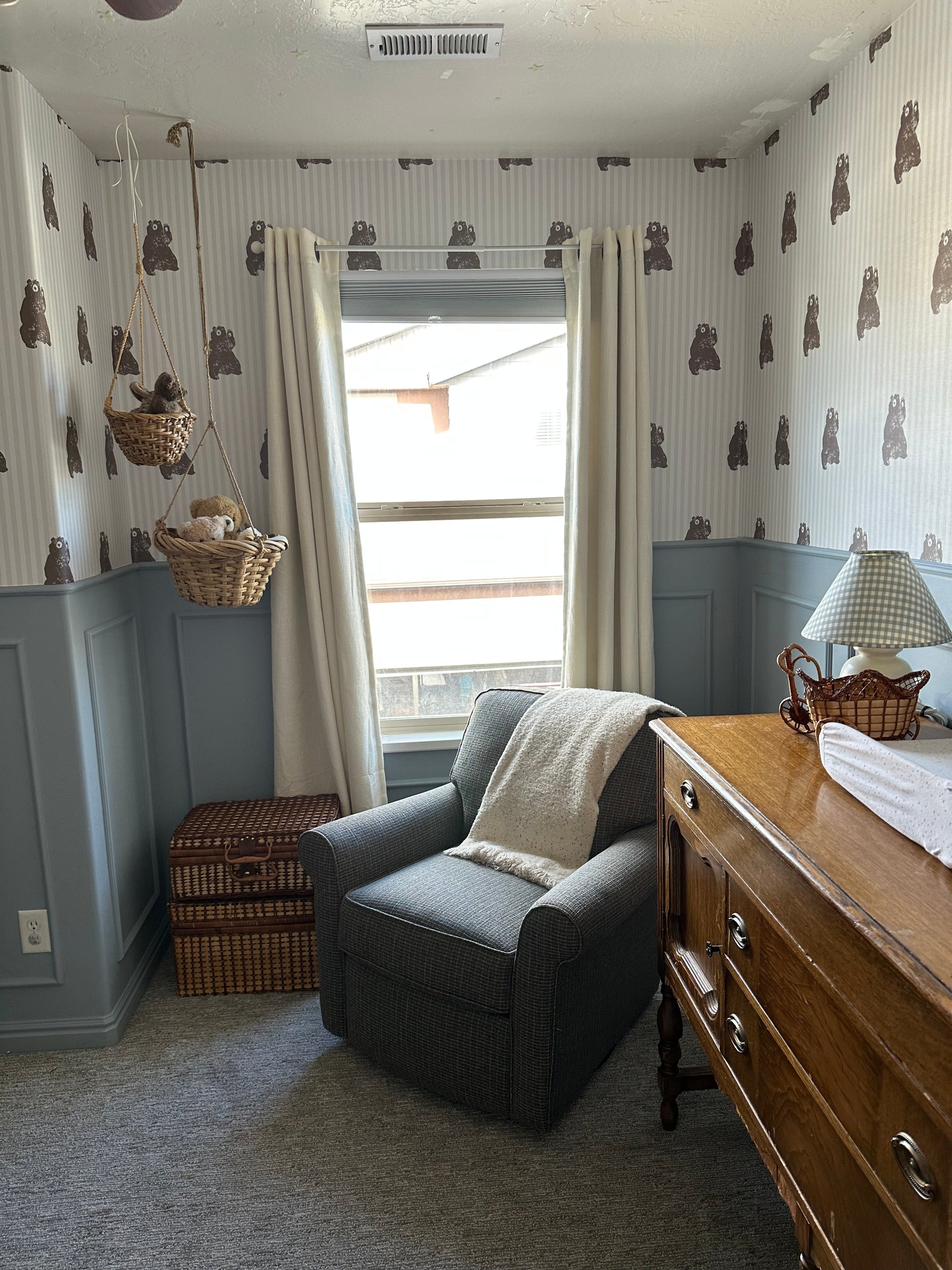Theodore Whimsical Animal Print Wallpaper in White and Brown