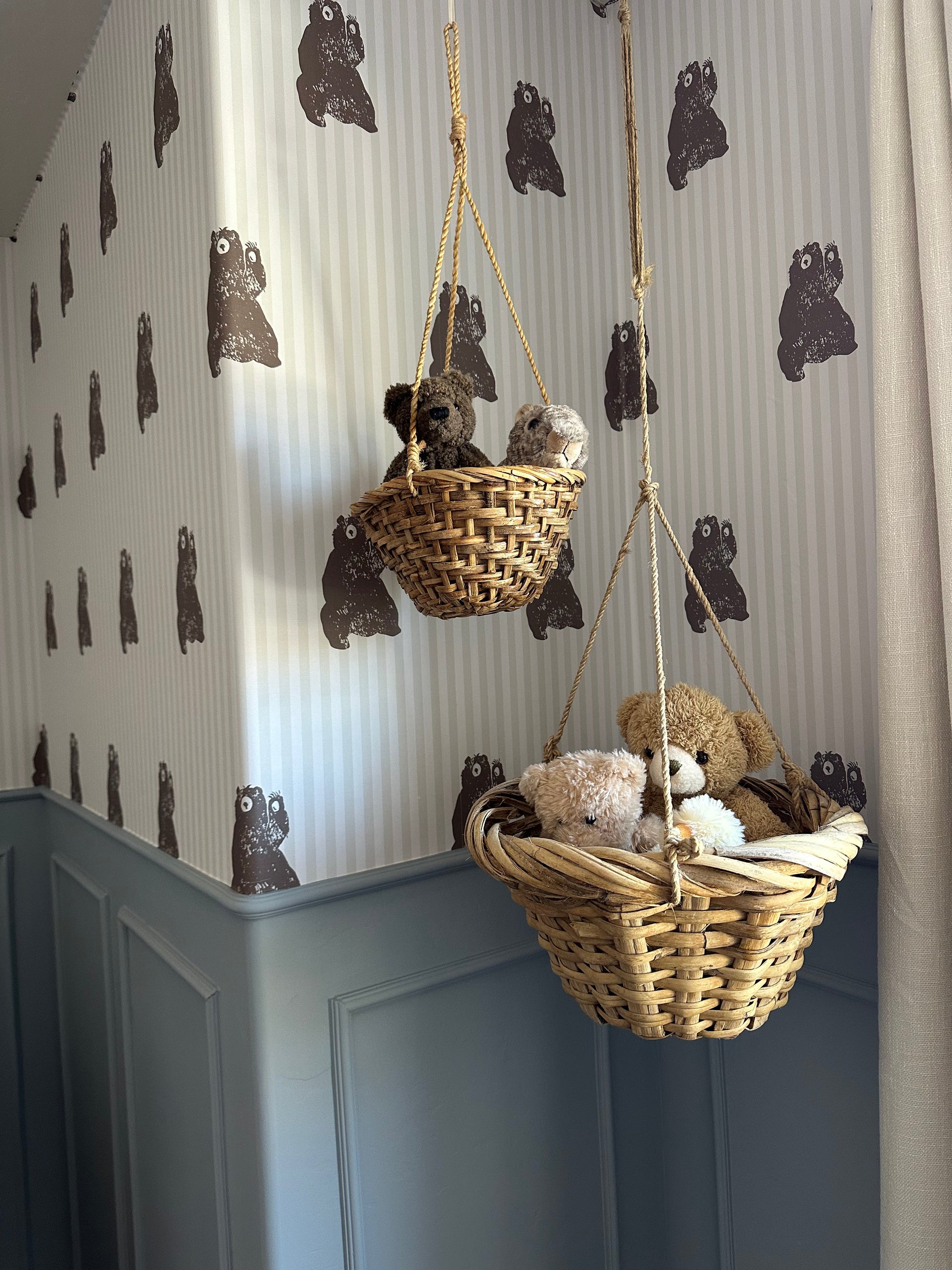 Theodore Whimsical Animal Print Wallpaper in White and Brown