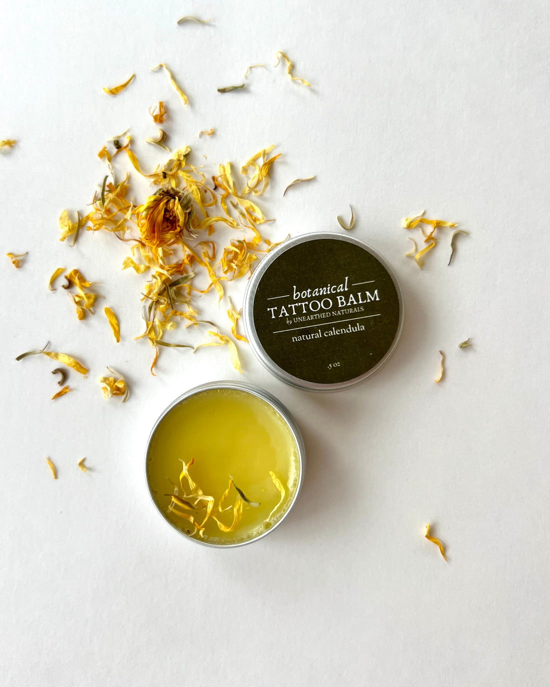 Botanical Tattoo Balm Calendula and Lavender Salve Skin Care - Image 4