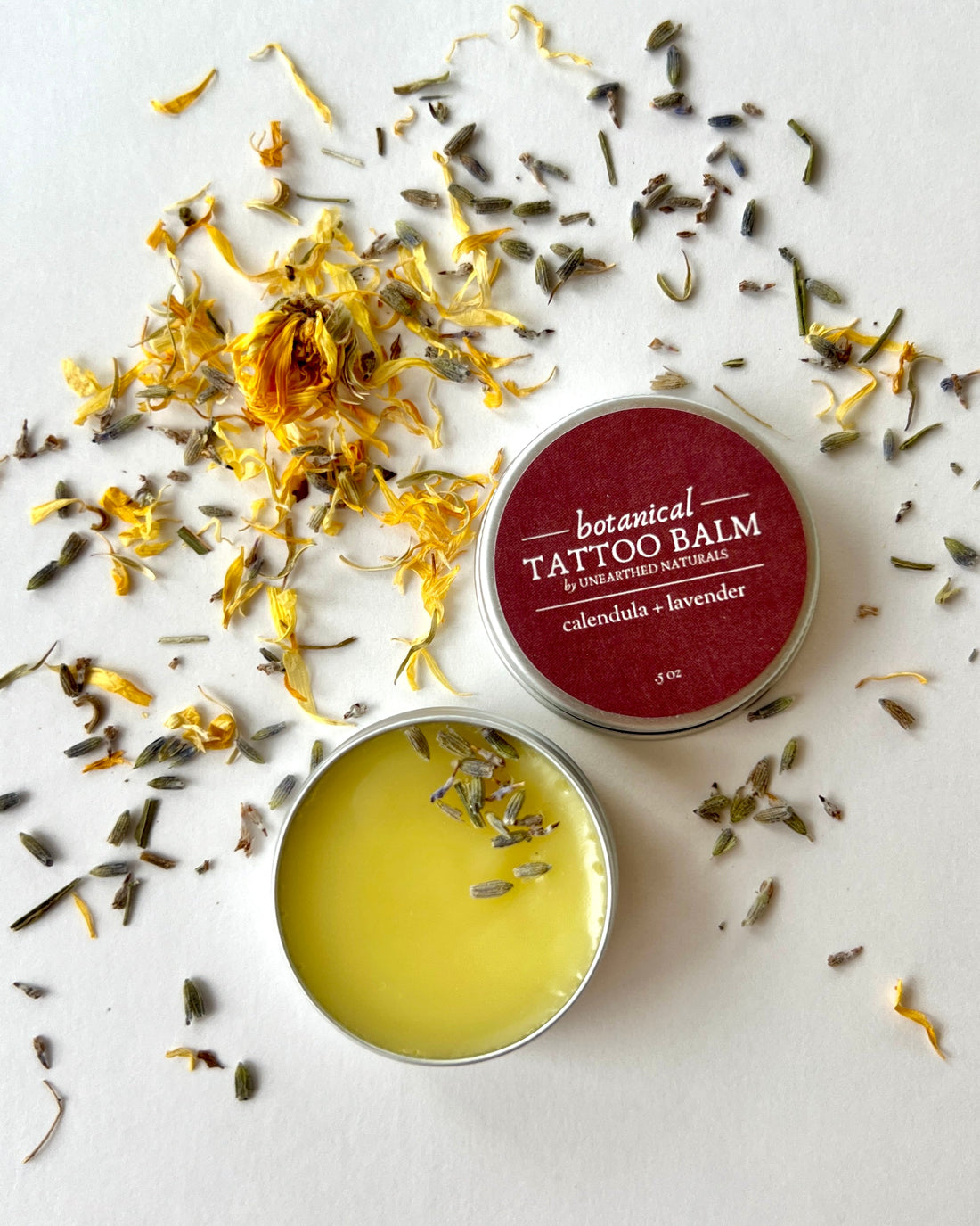 Botanical Tattoo Balm Calendula and Lavender Salve Skin Care - Image 5