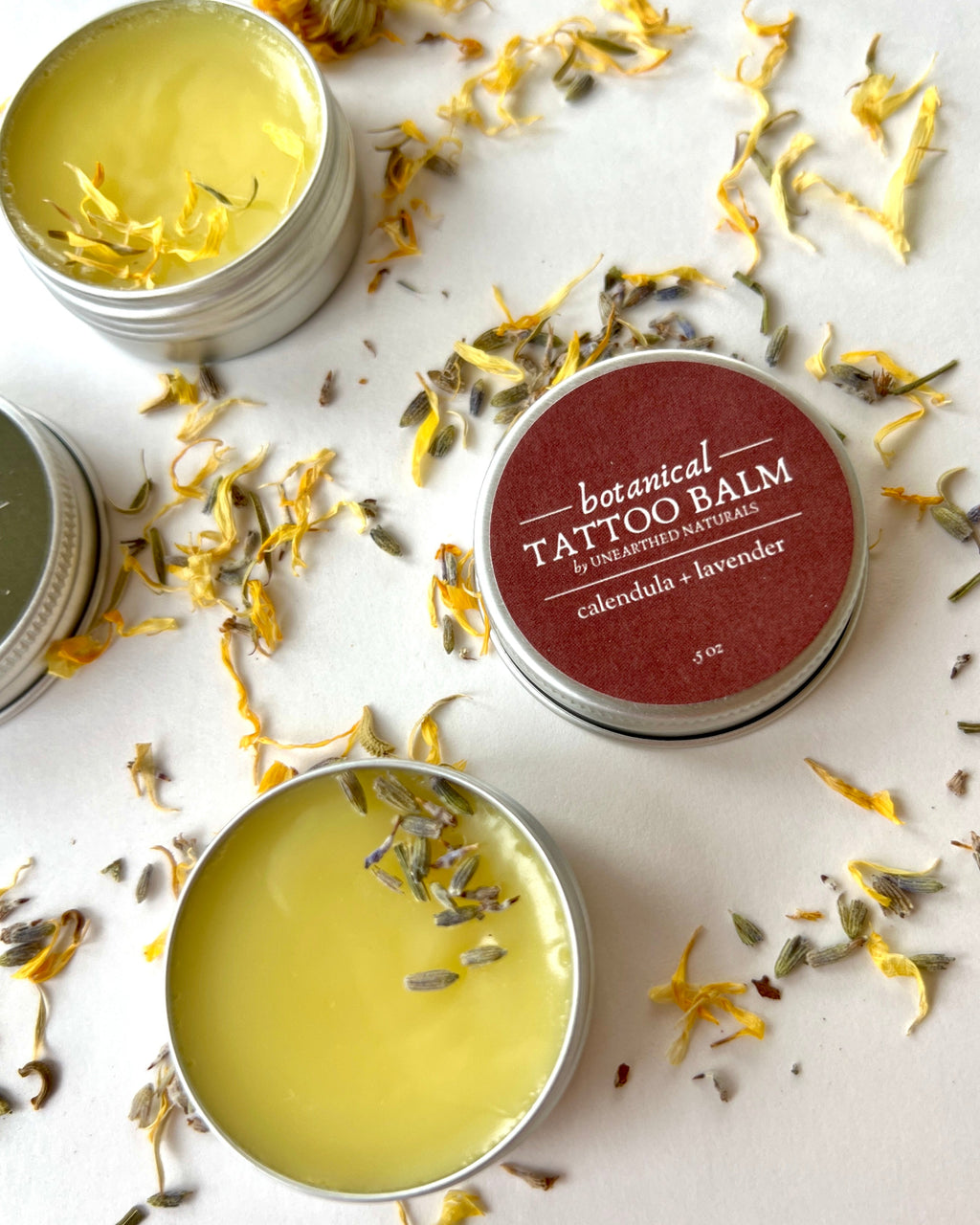 Botanical Tattoo Balm Calendula and Lavender Salve Skin Care - Image 6