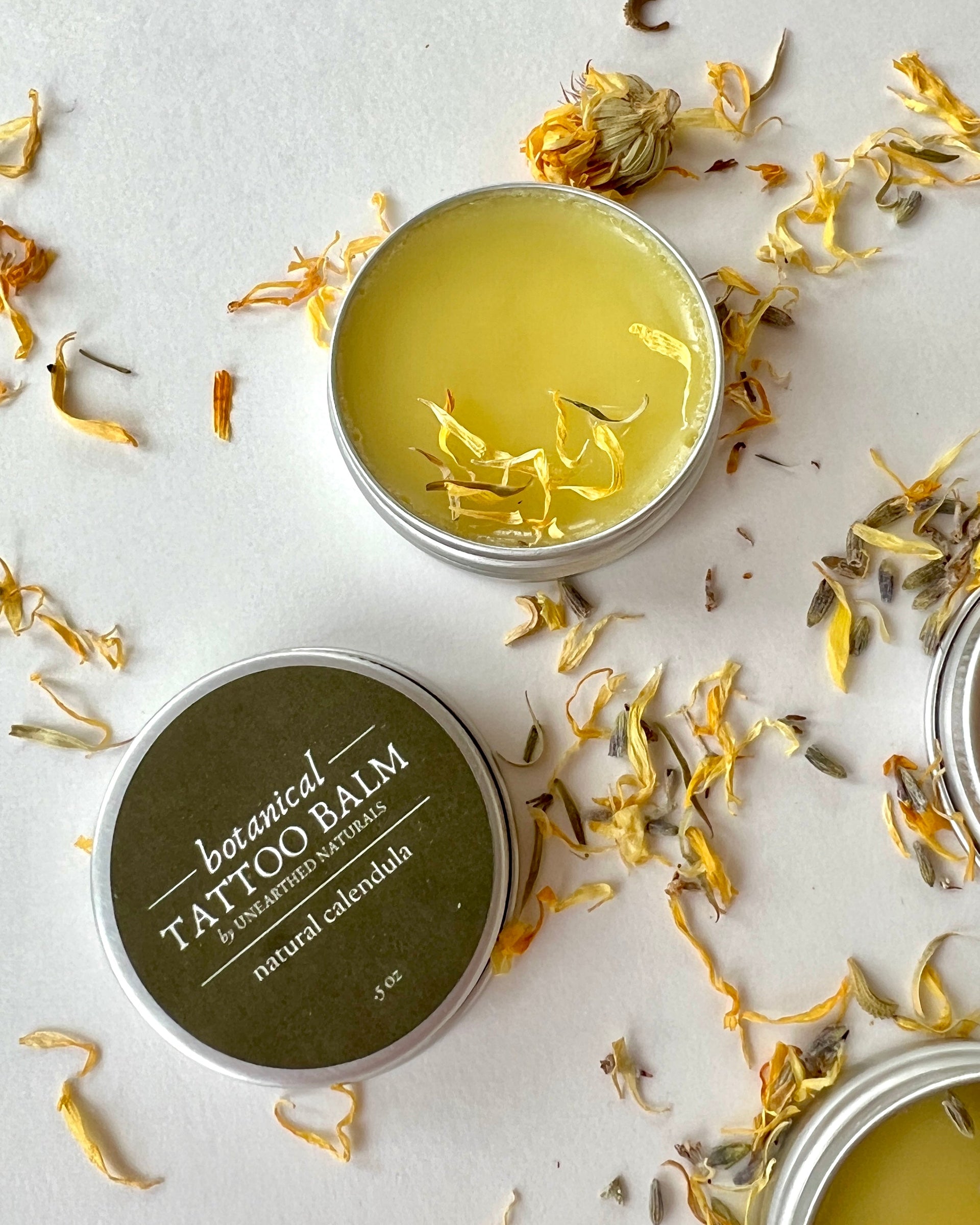 Botanical Tattoo Balm Calendula and Lavender Salve Skin Care - Image 7