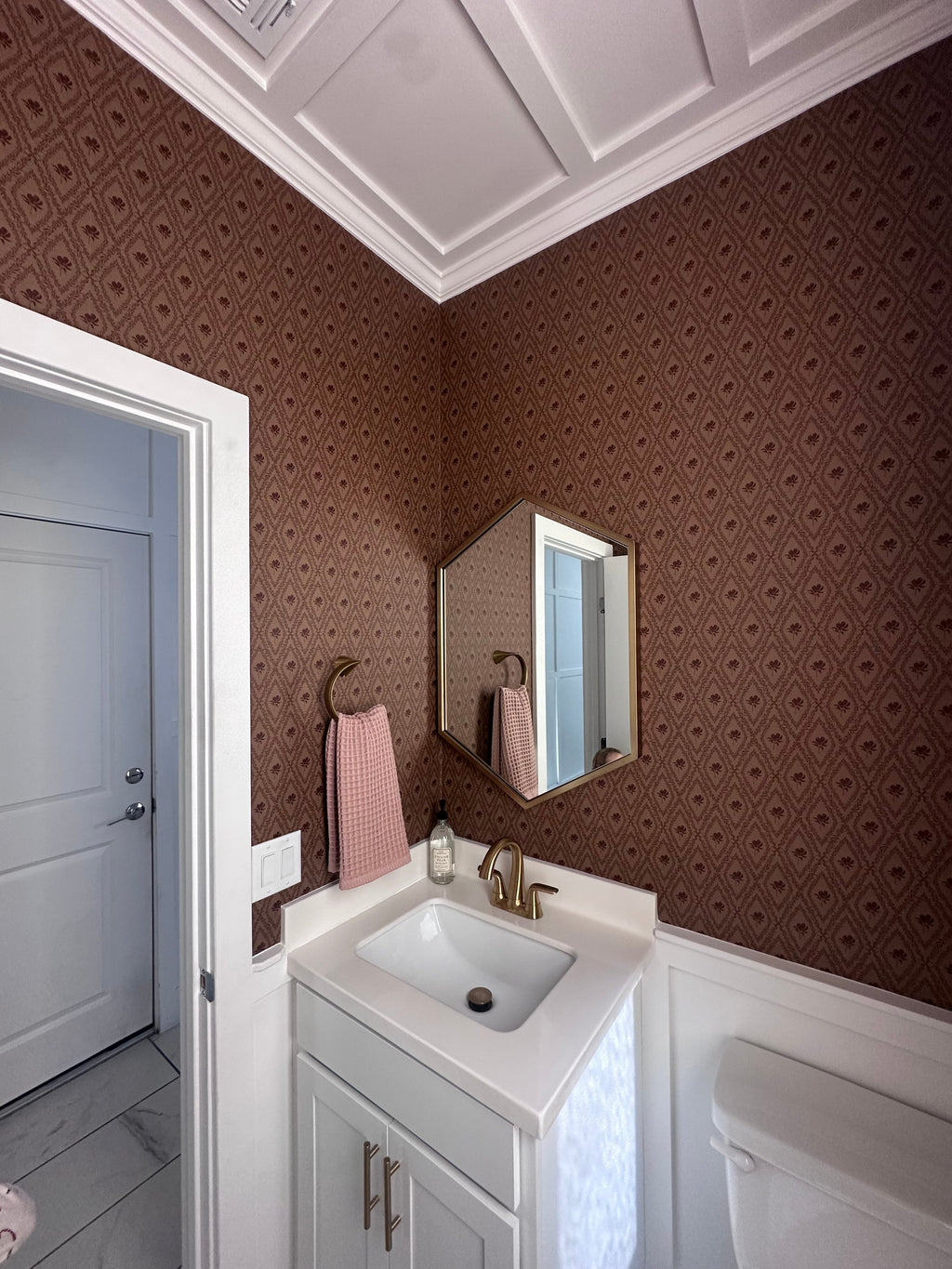 Violet Floral Removable Wallpaper for Modern Home Decor