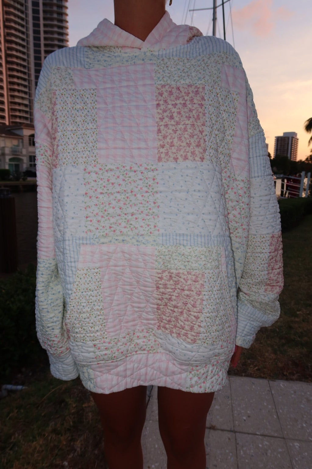 Quilted Pastel Hoodie: Cozy Unisex Pullover for Everyday Style