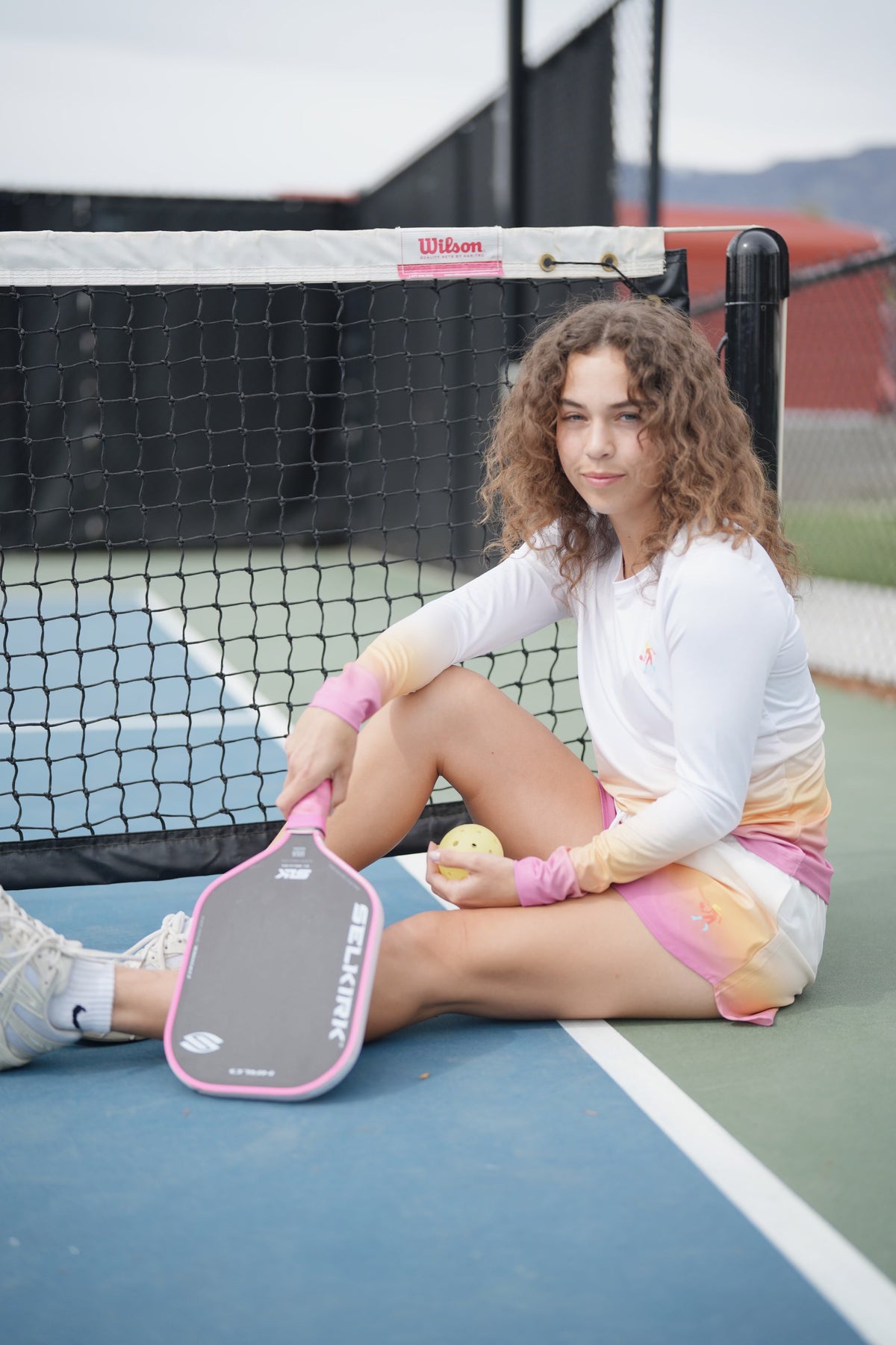 Women's Dip Dye Performance Long Sleeve Crewneck for Pickleball - Image 3