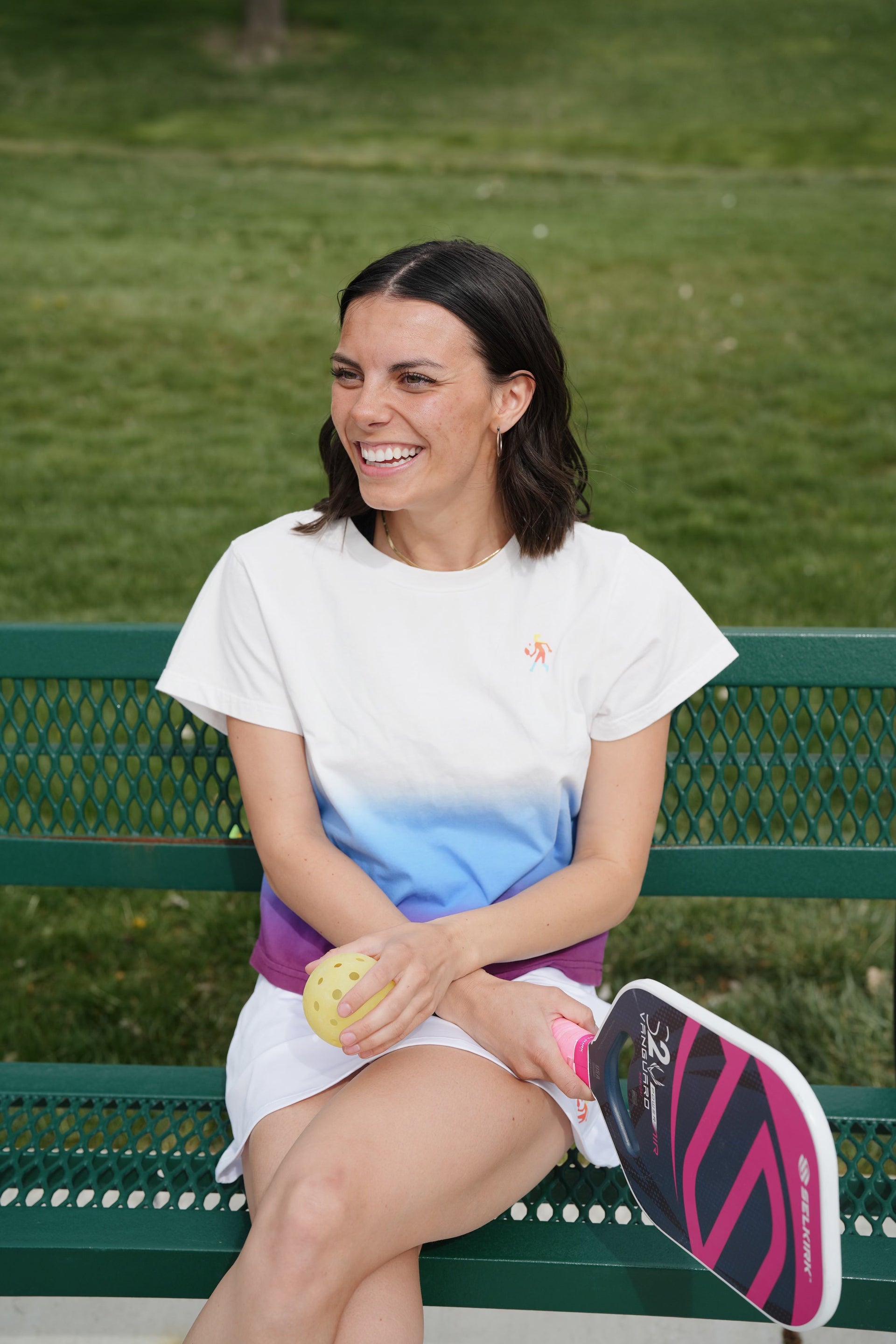 Women's Dip Dye Cotton Blend Pickleball Tee with UPF Protection - Image 6