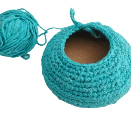 Amigurumi Menorah Crochet Kit – Modern Teal & Off-White DIY Decor