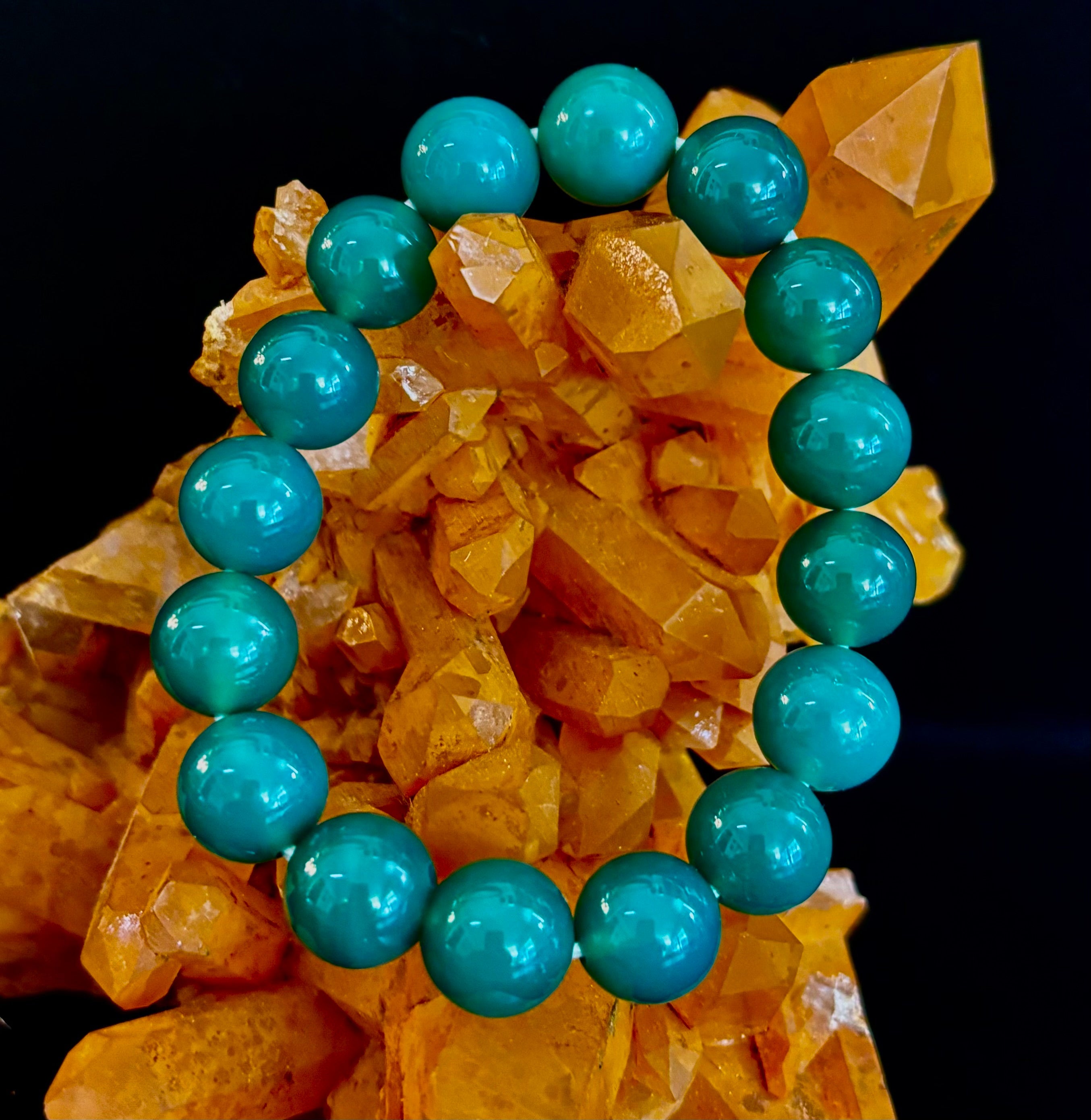 Growing Forward -Natural Chrysoprase 12mm Bracelet