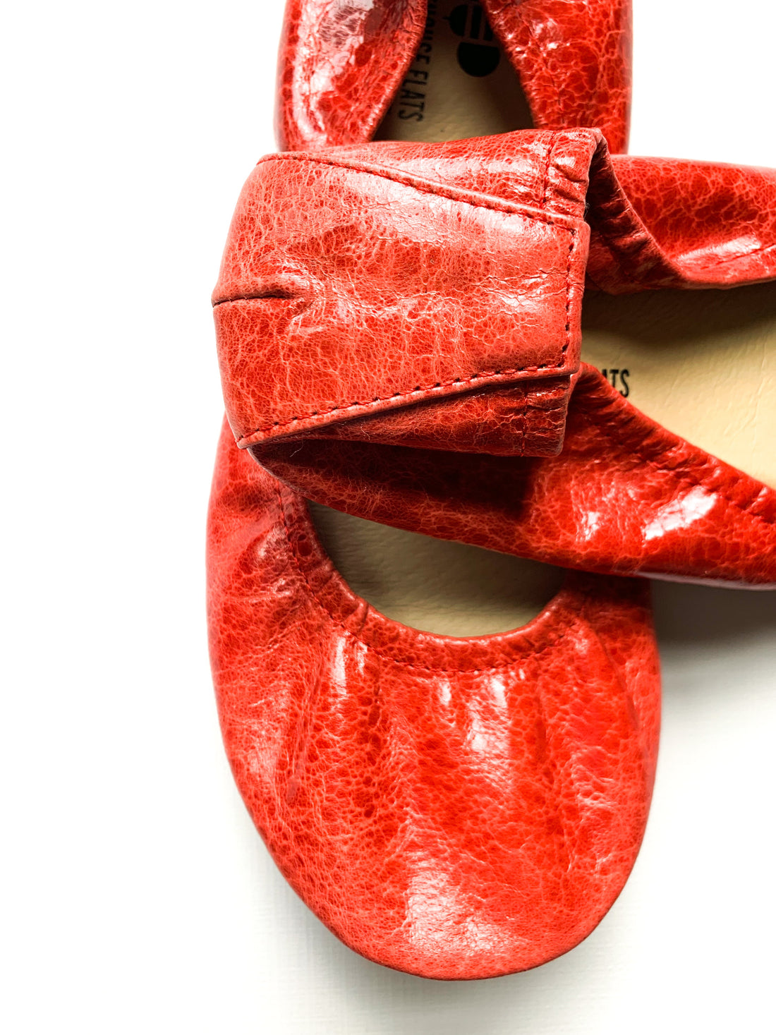 Women's Red Earth Ballet Flats Soft Leather Slip-On Shoes - Image 3