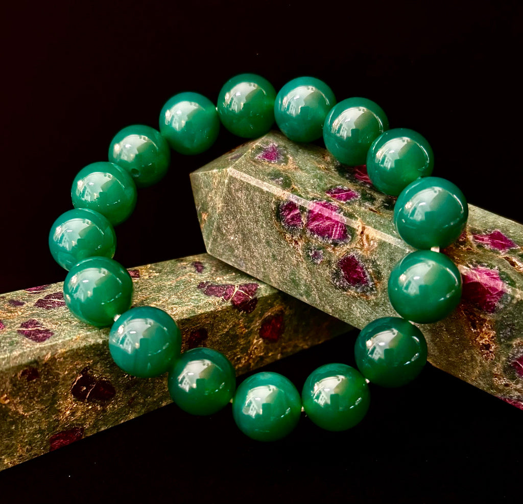 Growing Forward -Natural Chrysoprase 12mm Bracelet