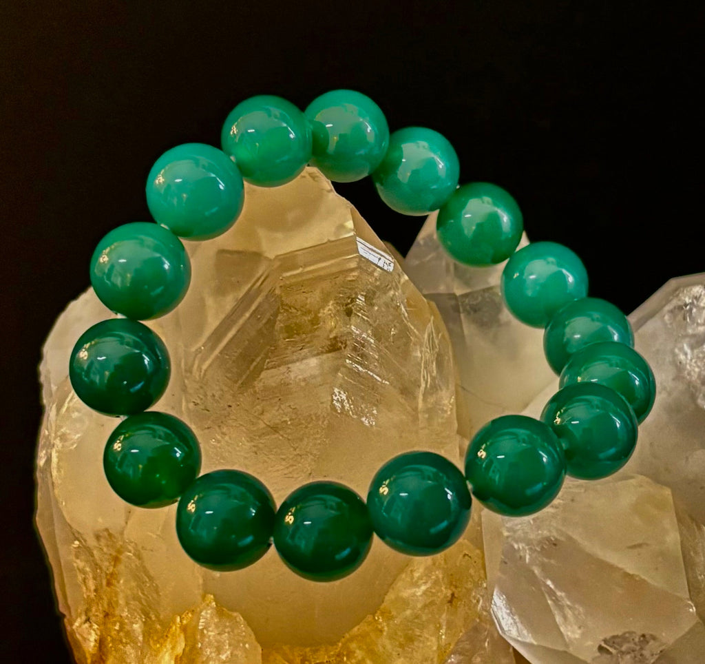 Growing Forward -Natural Chrysoprase 12mm Bracelet