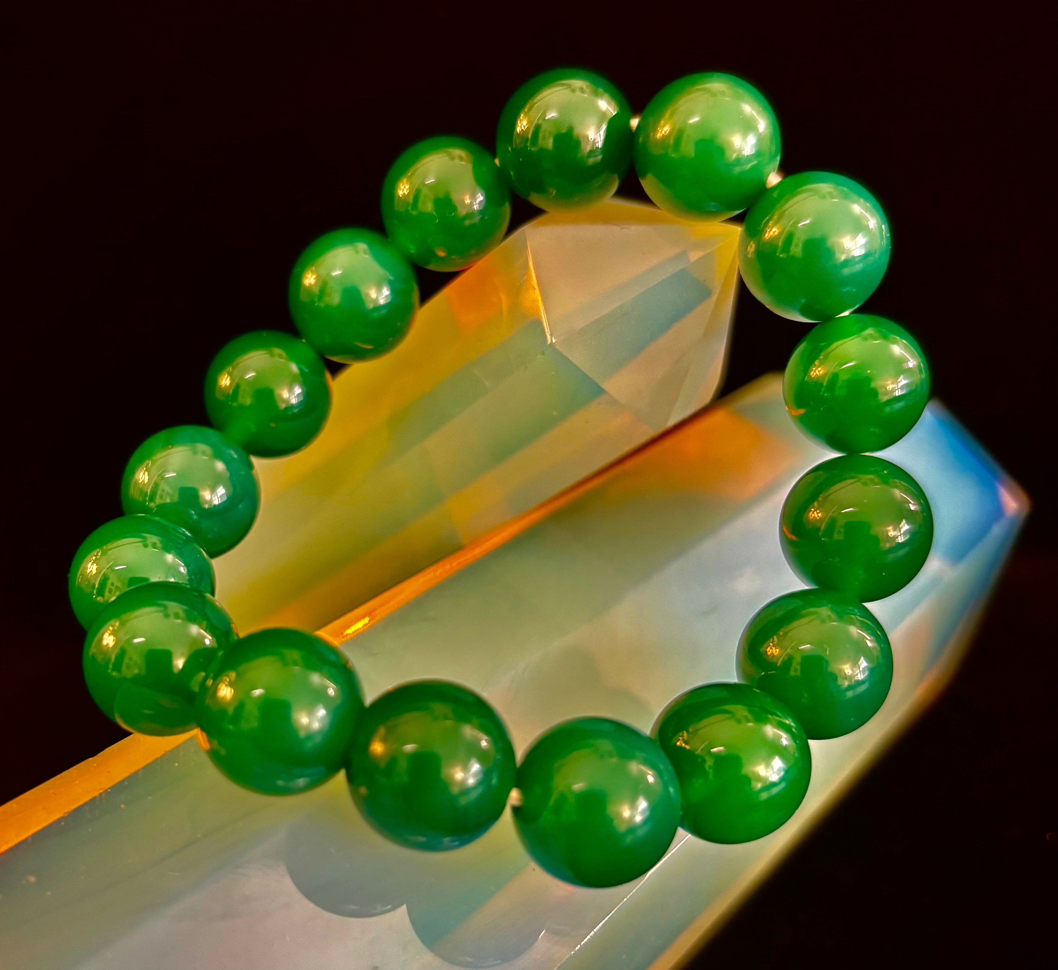 Growing Forward -Natural Chrysoprase 12mm Bracelet