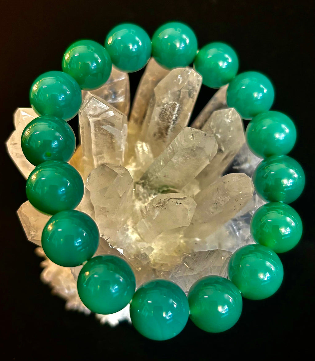 Growing Forward -Natural Chrysoprase 12mm Bracelet