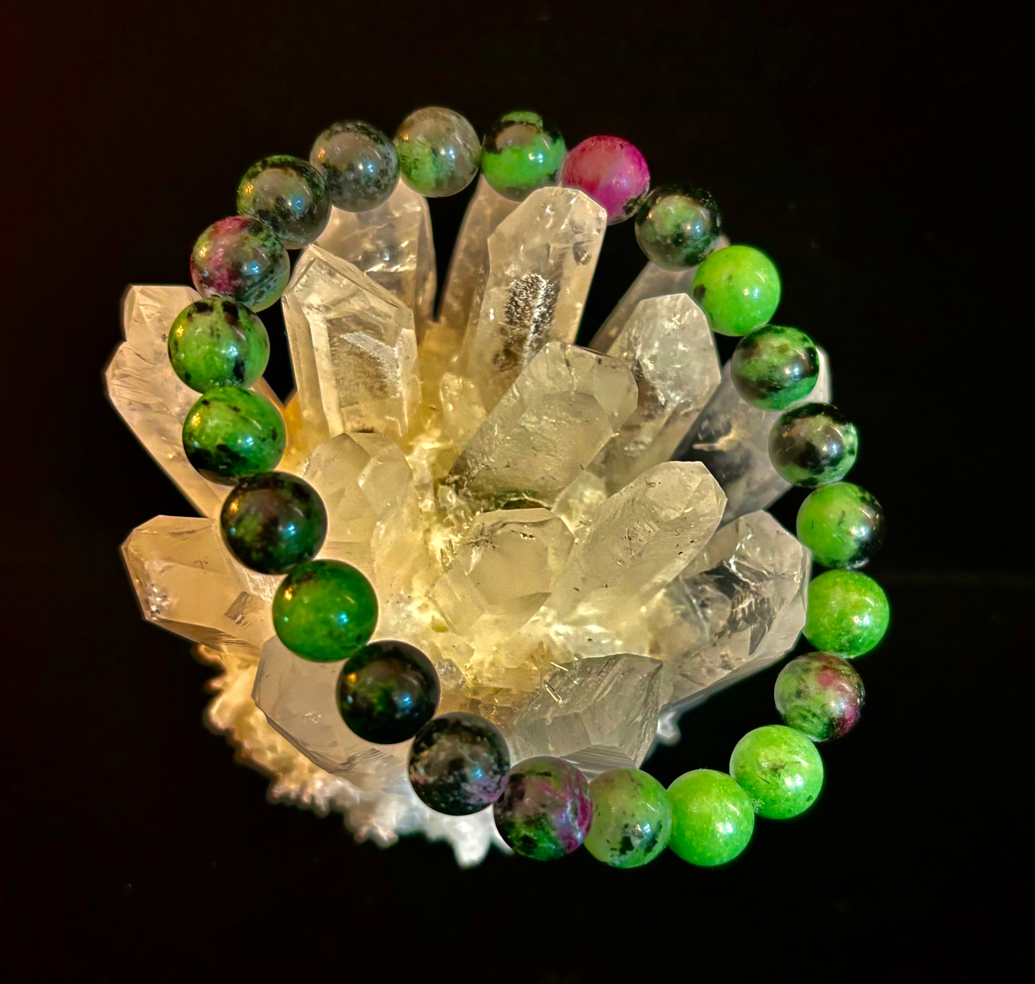 Live Fully Bracelet - Natural Ruby Zoisite | 8mm Bracelet