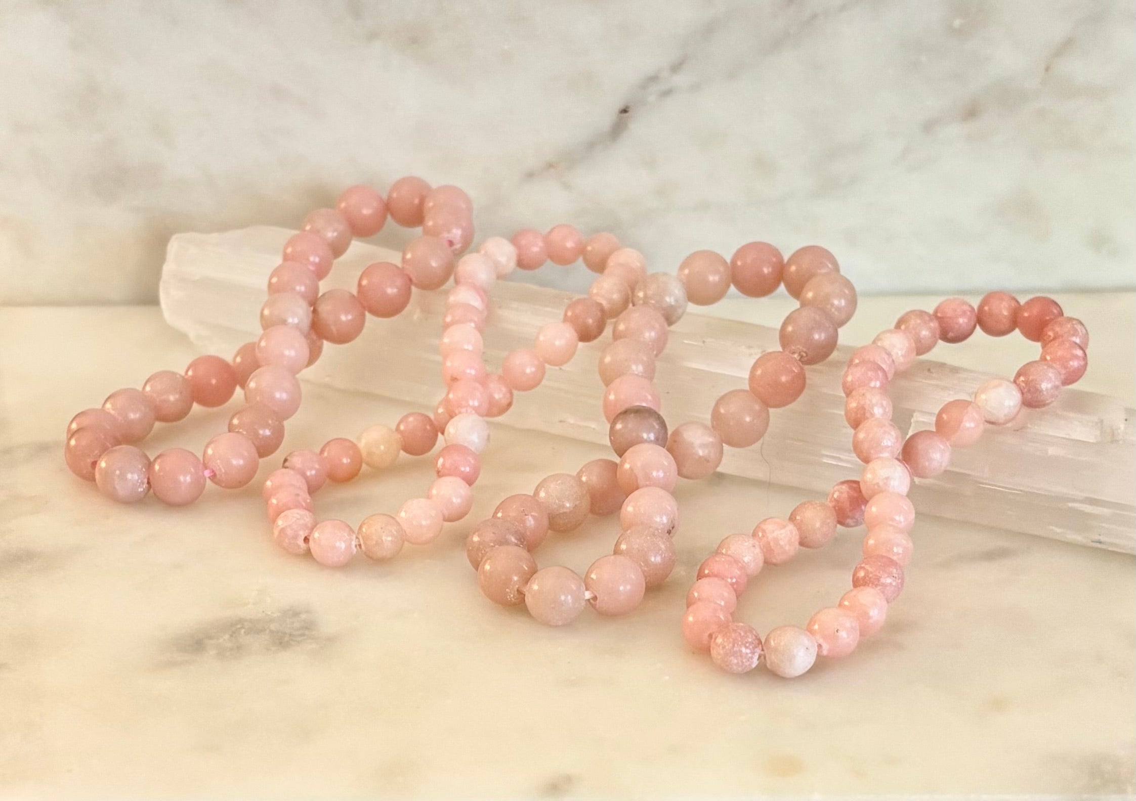 🌸 Be Gentle With Yourself - Natural Pink Opal Bracelet | Available in 6mm & 8mm