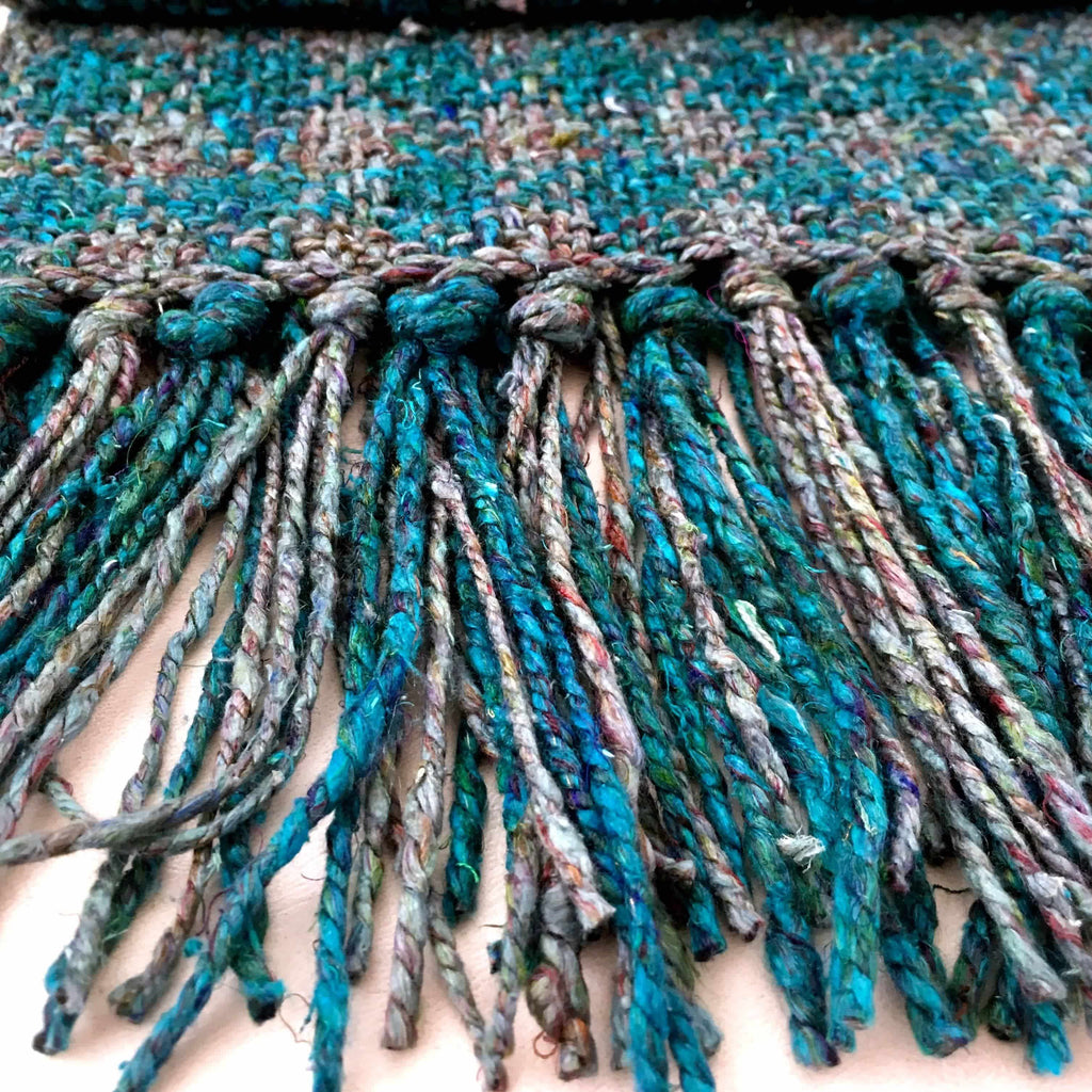 Ocean Storm Tweed Scarf Weaving Kit - Bohemian Craft-Core