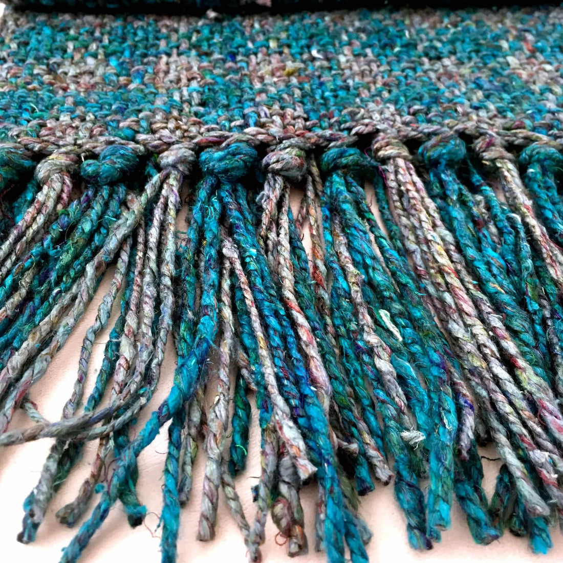 Ocean Storm Tweed Scarf Weaving Kit - Bohemian Craft-Core
