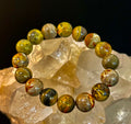 🐝 Bumble Bee Jasper Statement Bracelet – 12mm