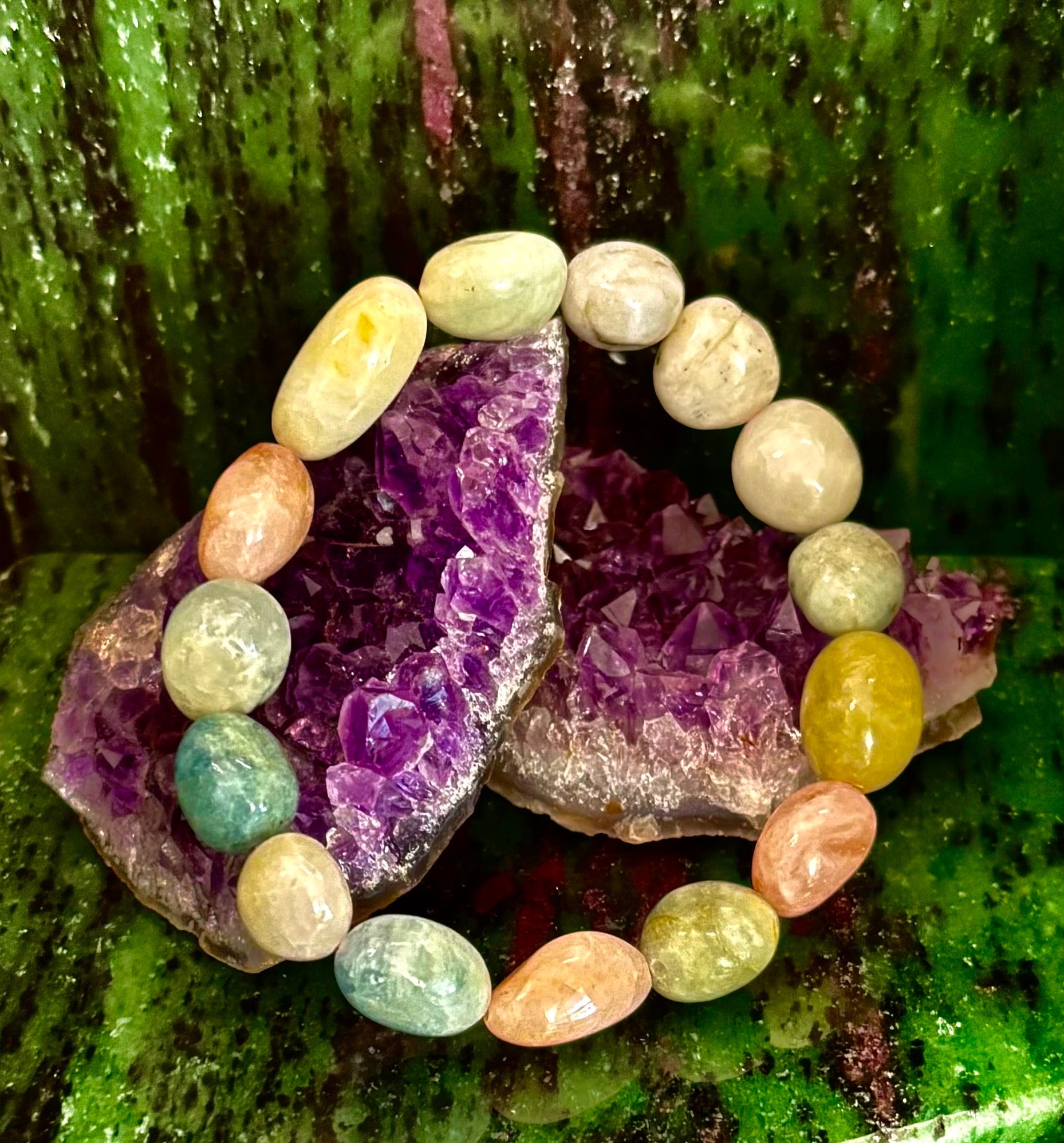 🌸 Heart in Bloom Morganite Bracelet