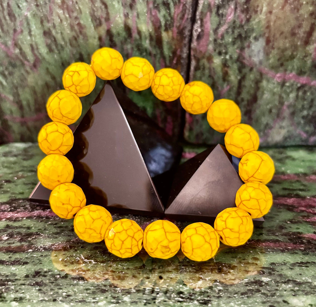 Solar Radiance Yellow Howlite Bracelet (12mm)