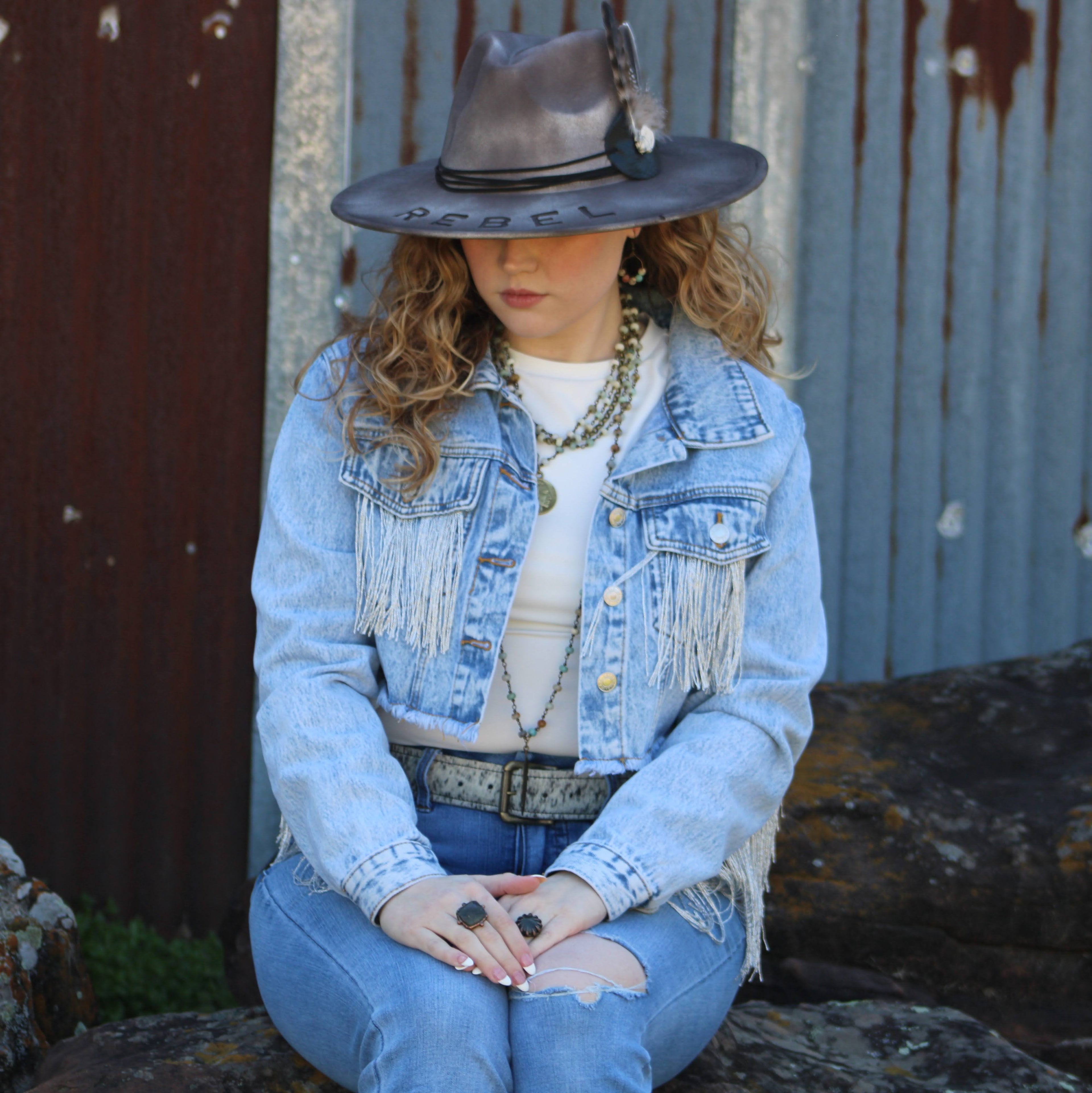 Genuine Labradorite Ring in Antique Copper