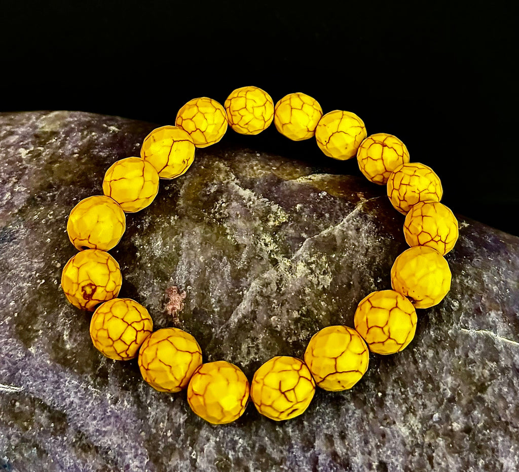 Solar Radiance Yellow Howlite Bracelet (12mm)