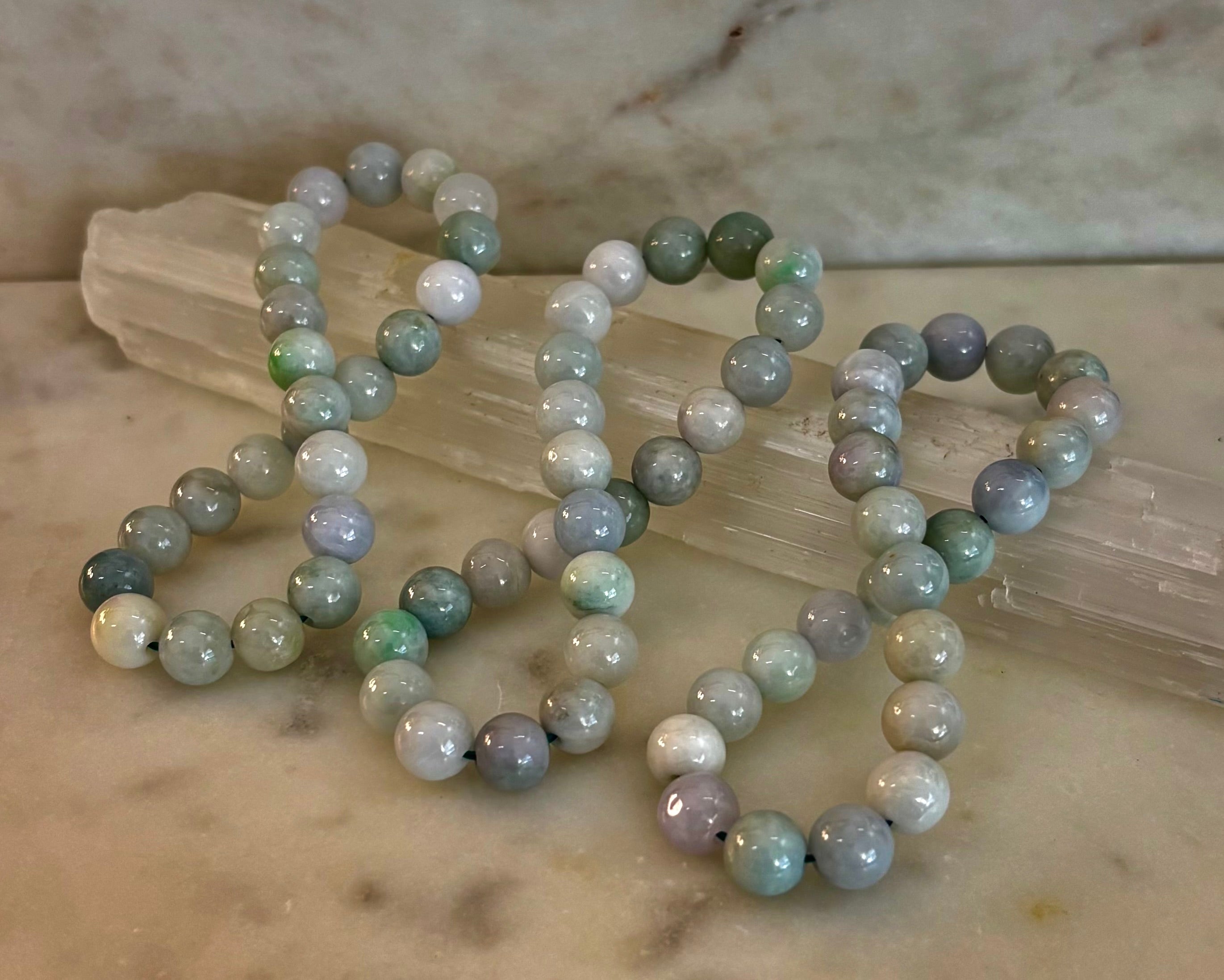 🌿 New Horizons - Natural Burma Jade (Jadeite) 8mm Stretch Bracelet