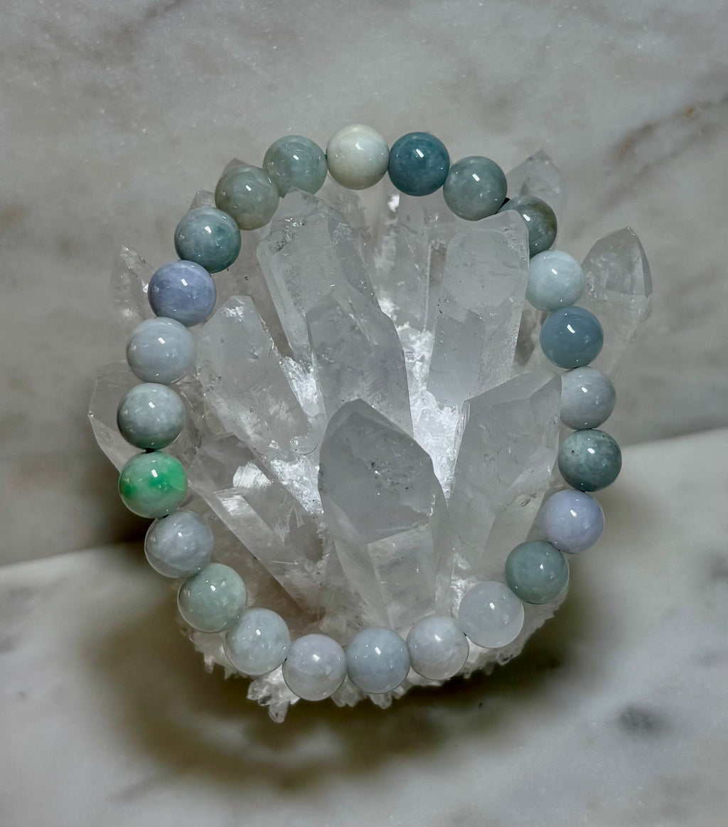 🌿 New Horizons - Natural Burma Jade (Jadeite) 8mm Stretch Bracelet