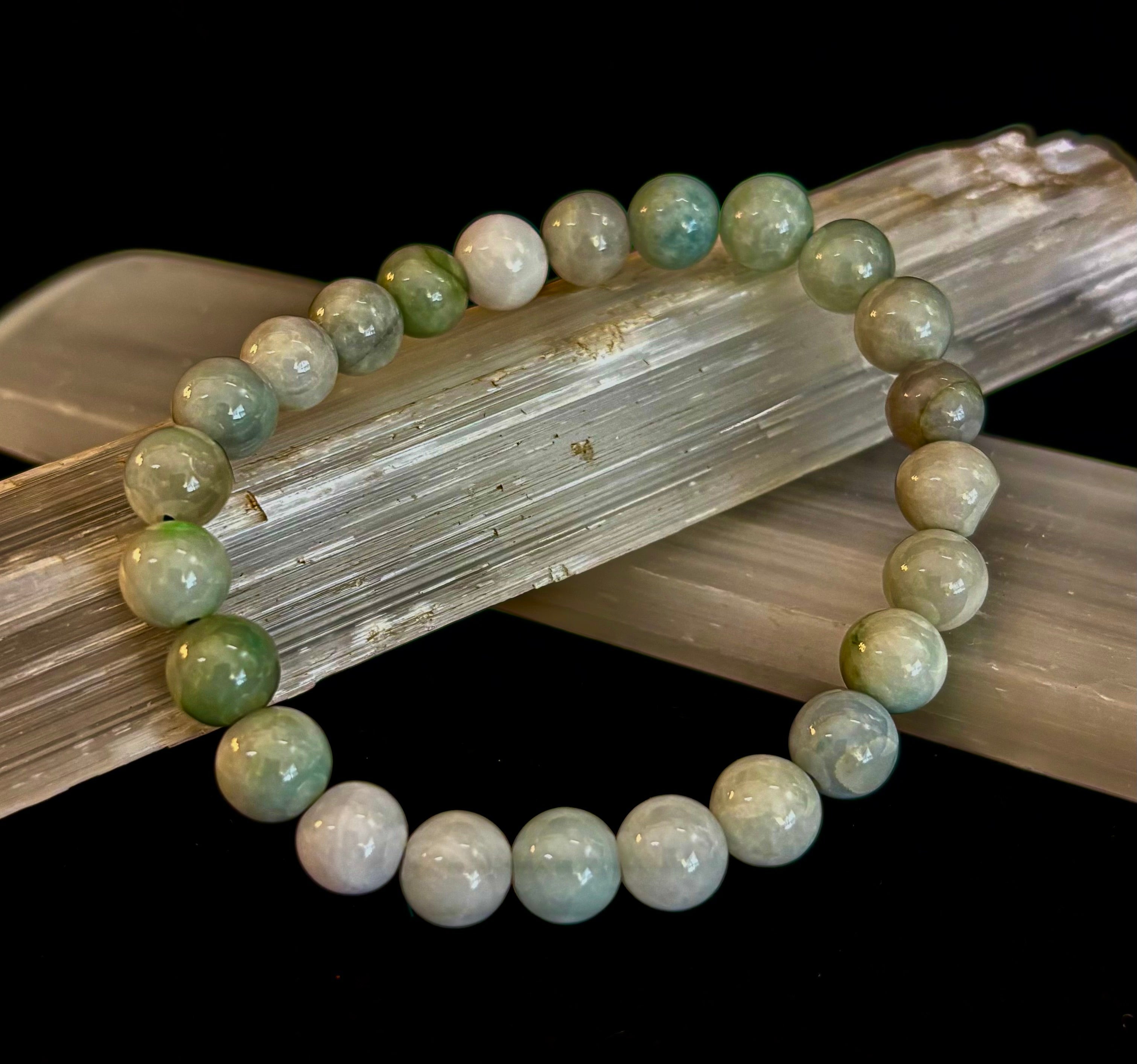 🌿 New Horizons - Natural Burma Jade (Jadeite) 8mm Stretch Bracelet