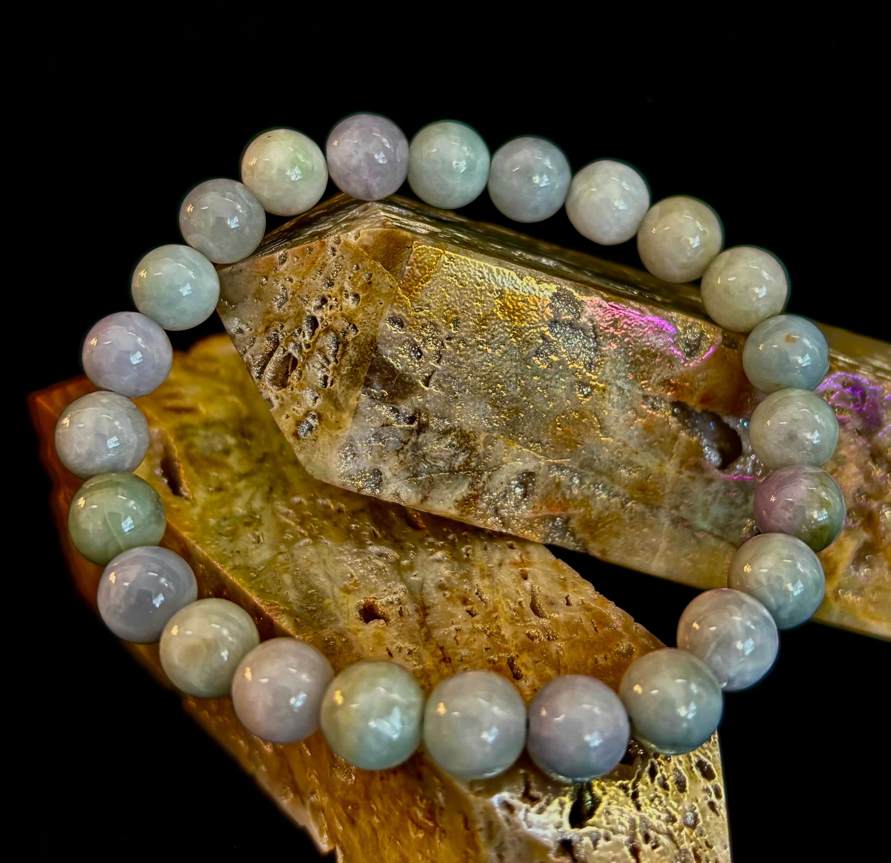 🌿 New Horizons - Natural Burma Jade (Jadeite) 8mm Stretch Bracelet