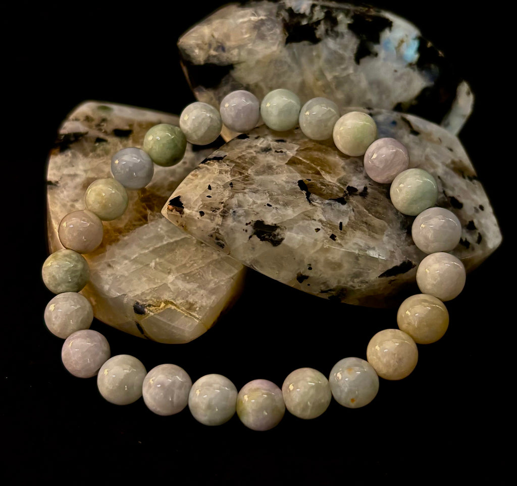 🌿 New Horizons - Natural Burma Jade (Jadeite) 8mm Stretch Bracelet
