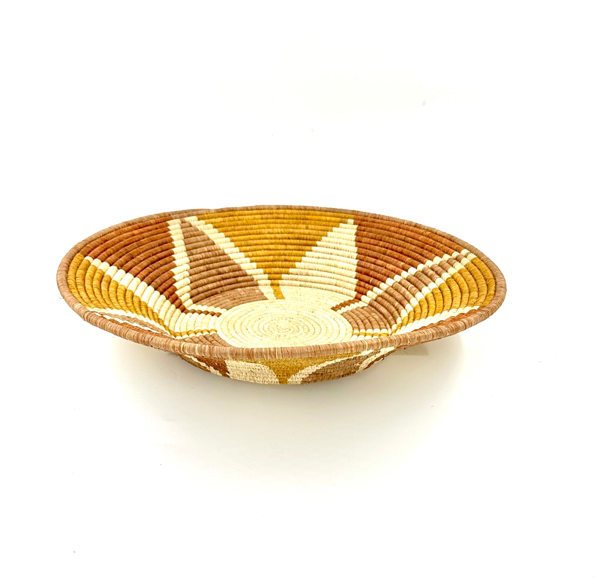 Solar Bloom Wicker Wall Basket Set - Bohemian Earth Tone Decor