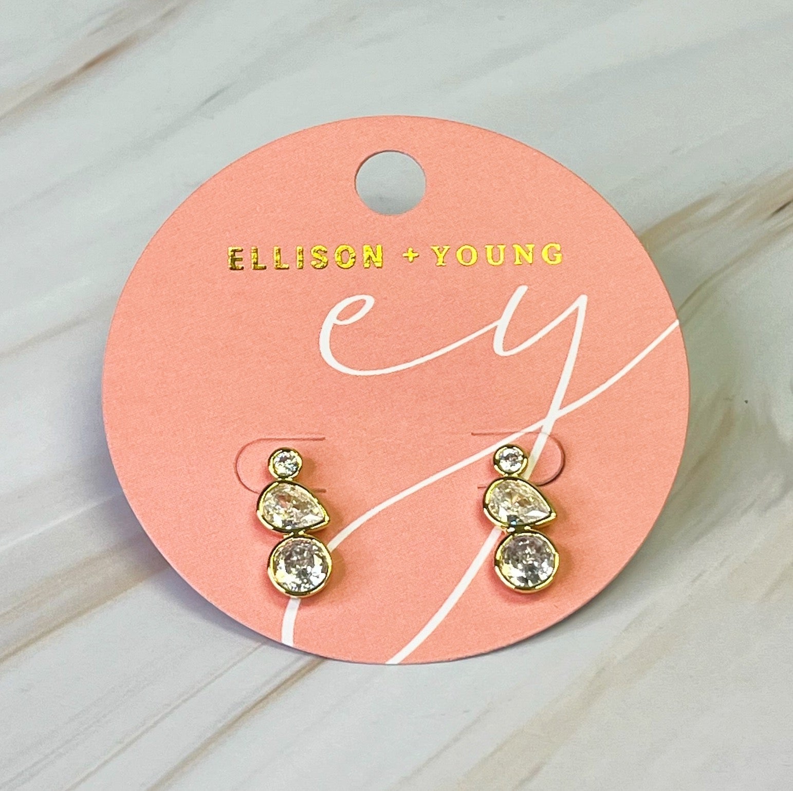 Mix Shape Bezel Shine Earrings