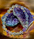 Ametrine Crystal Healing Stretch Bracelet for Intuition, Abundance & Harmony (8mm)