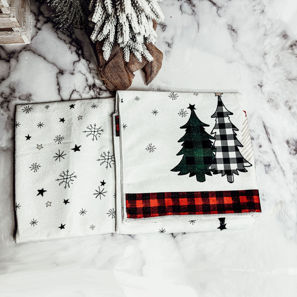 Trees & Gingham Towel