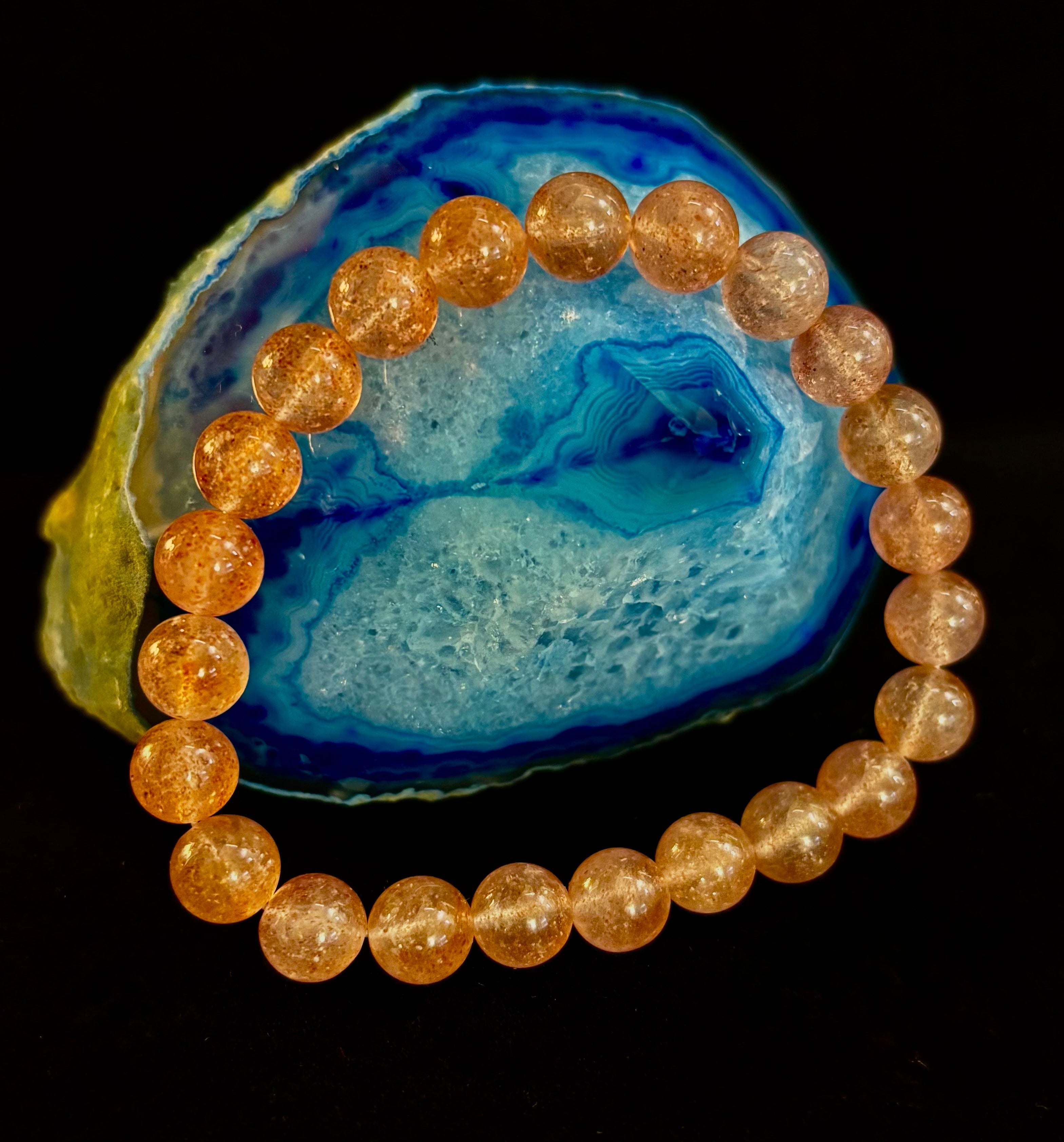 Reiki-Infused Natural Strawberry Quartz Bracelet for Universal Love, Joy & Heart Expansion (8mm)